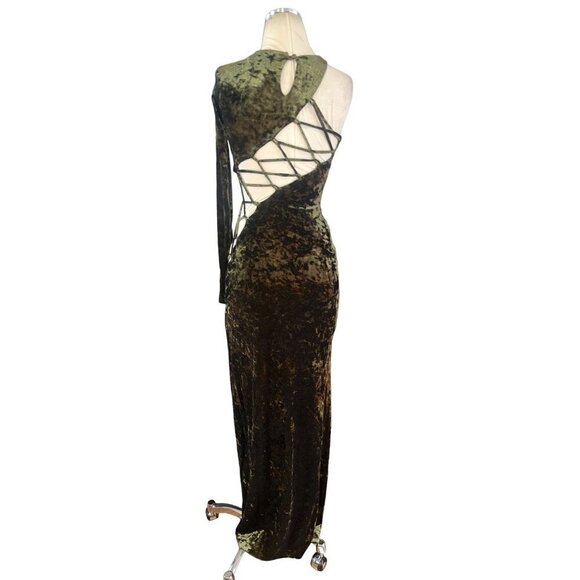 Camila Coelho Gabriel Maxi Dress in Olive Green Small New Womens Bodycon - Picture 8 of 15